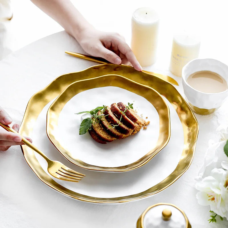 Gold Plated Porcelain Plates