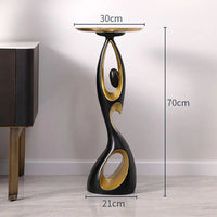 Sculptural Resin Accent Table