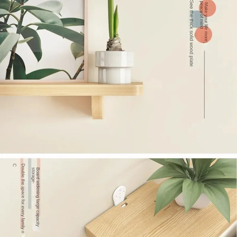 Solid Wood Partition Shelf