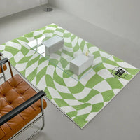 Retro Checkerboard Plush Rug