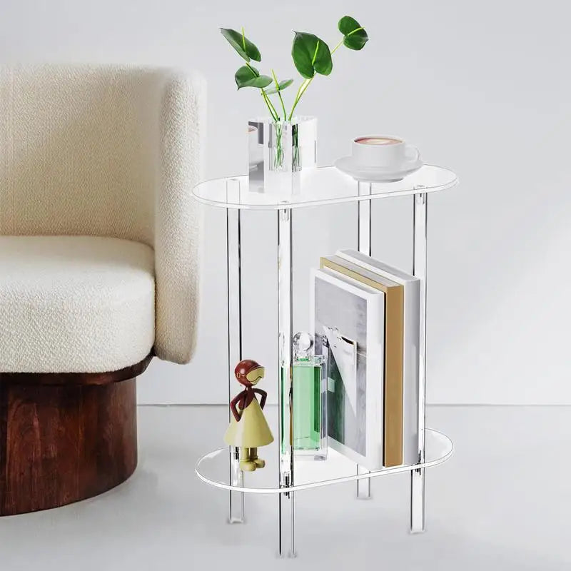 Transparent Two-Tier Acrylic Table