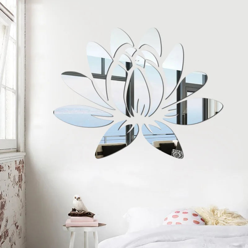 Lotus Acrylic Mirror Sticker