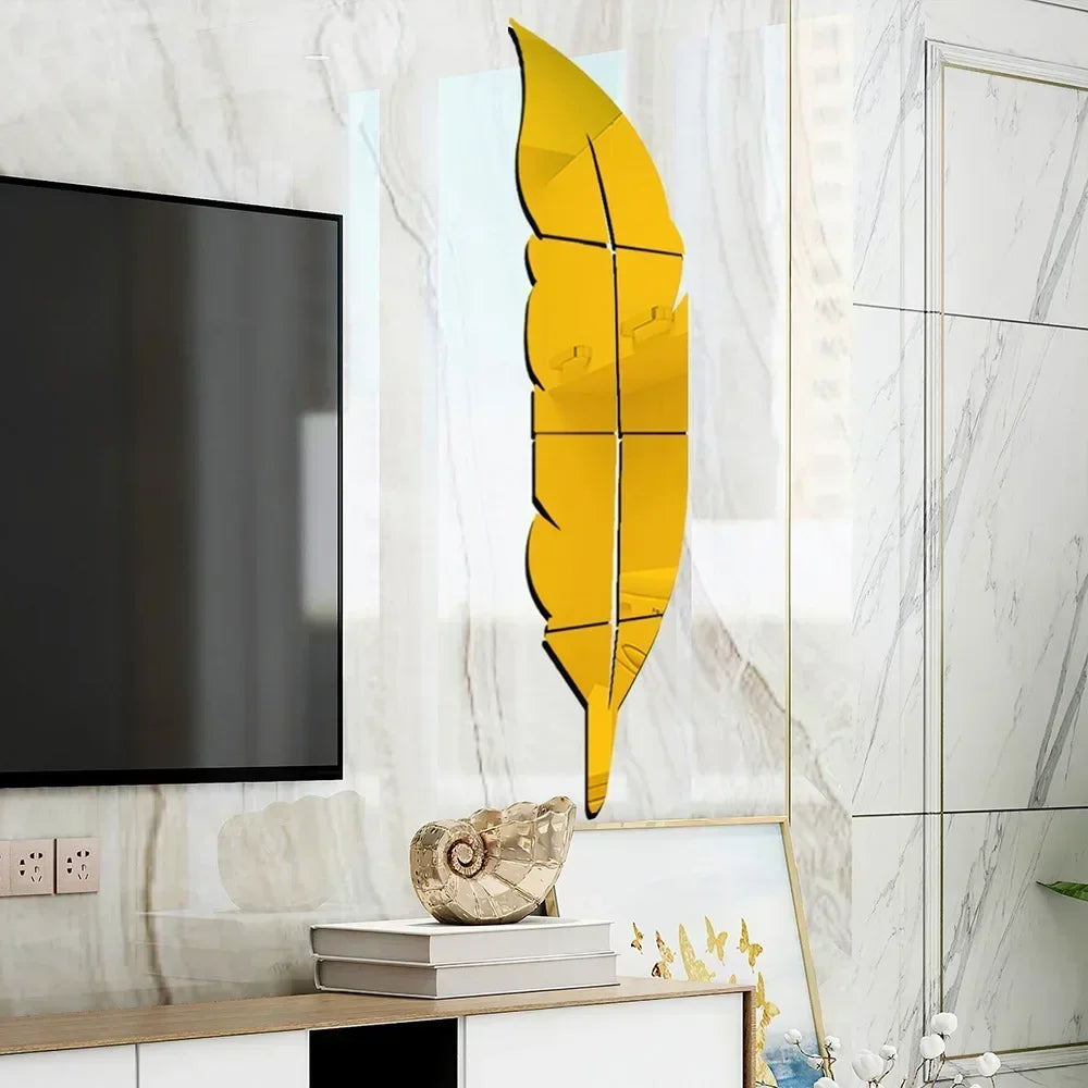Dancing Feather Mirror Stickers