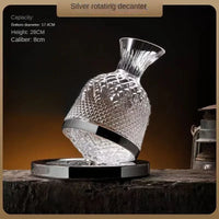 Rotating Crystal Glass Decanter