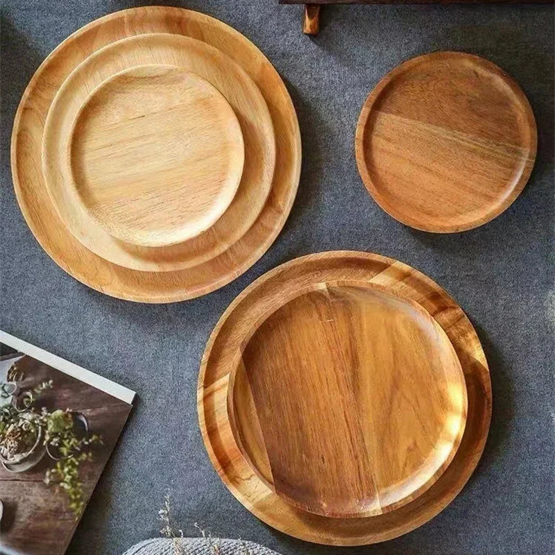 Wooden Round Serving Platter