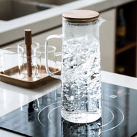 Bamboo Lid Glass Kettle