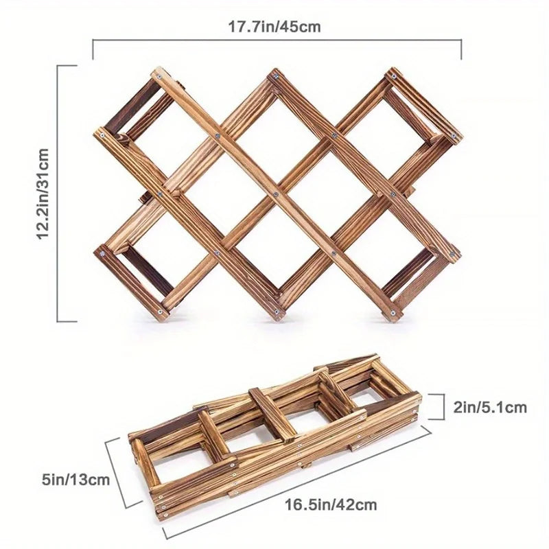 Collapsible Wooden Wine Rack