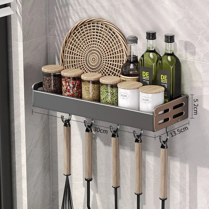 No-Drill Aluminum Kitchen Rack