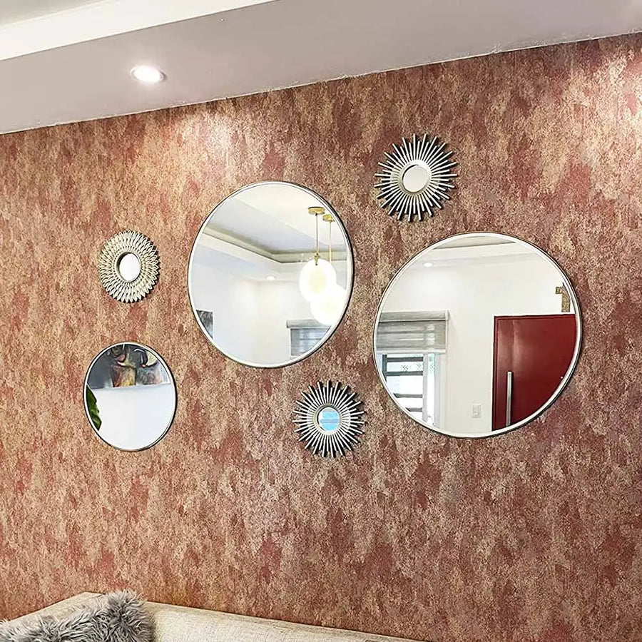 Sunburst Round Wall Mirror