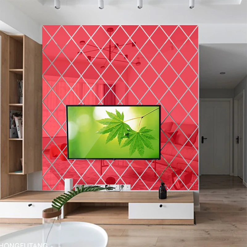Geometric Triangle Mirror Stickers