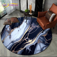 Marble Pattern Round Rug