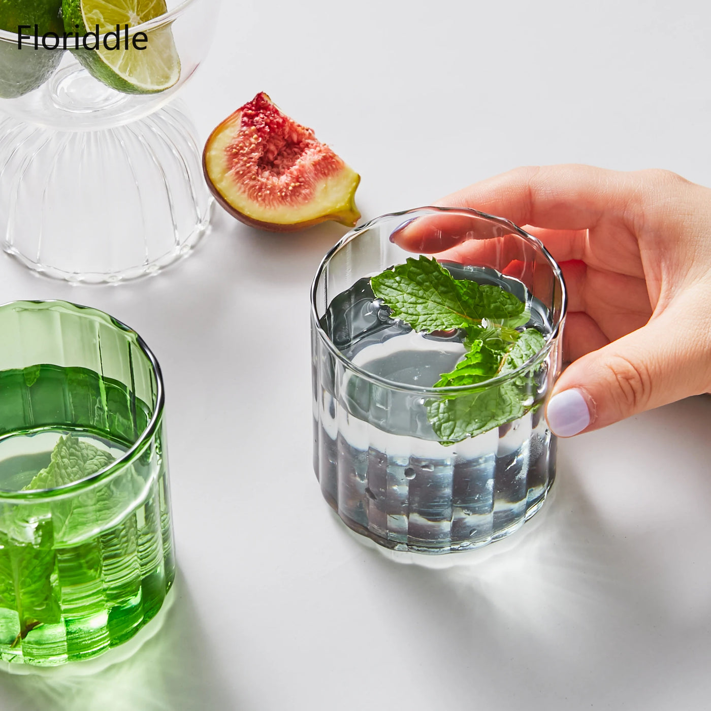 Heat-Resistant Striped Glass Cups