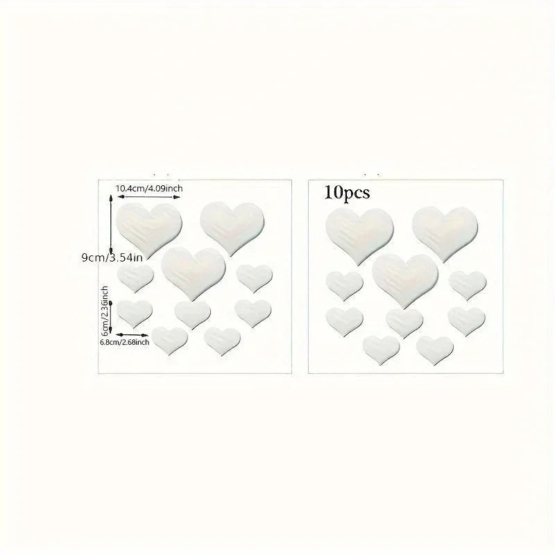 Love Heart Mirror Stickers