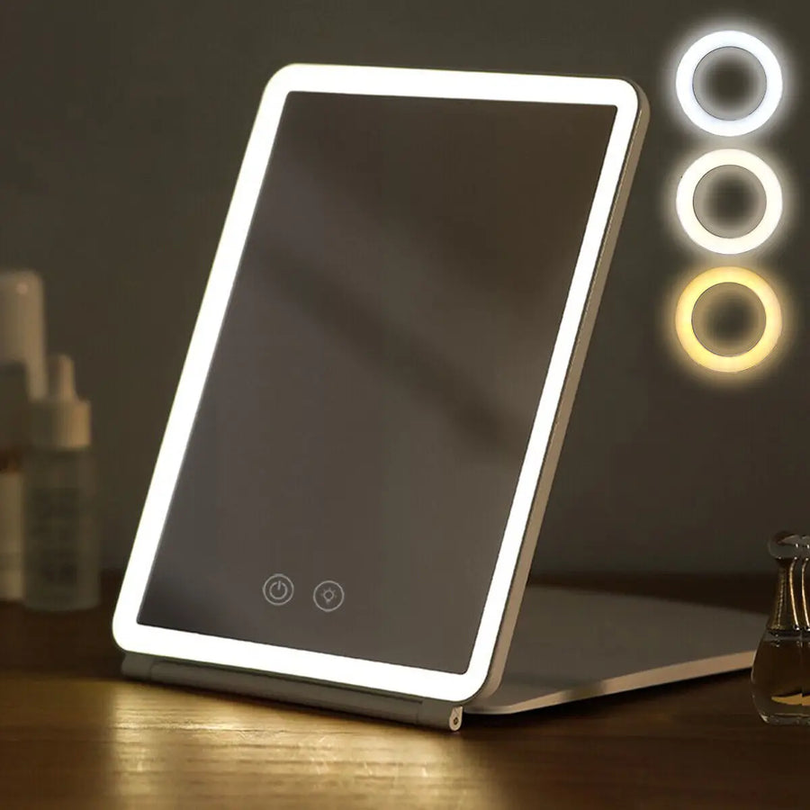 Rechargeable Tri-Color Makeup Mirror