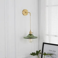 Japanese Brass Glass Sconce