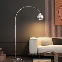 Adjustable Silver Floor Lamp