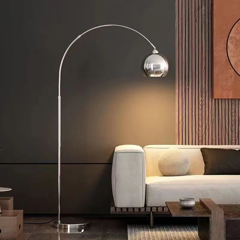 Adjustable Silver Floor Lamp