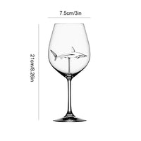 Shark Crystal Wine Glass
