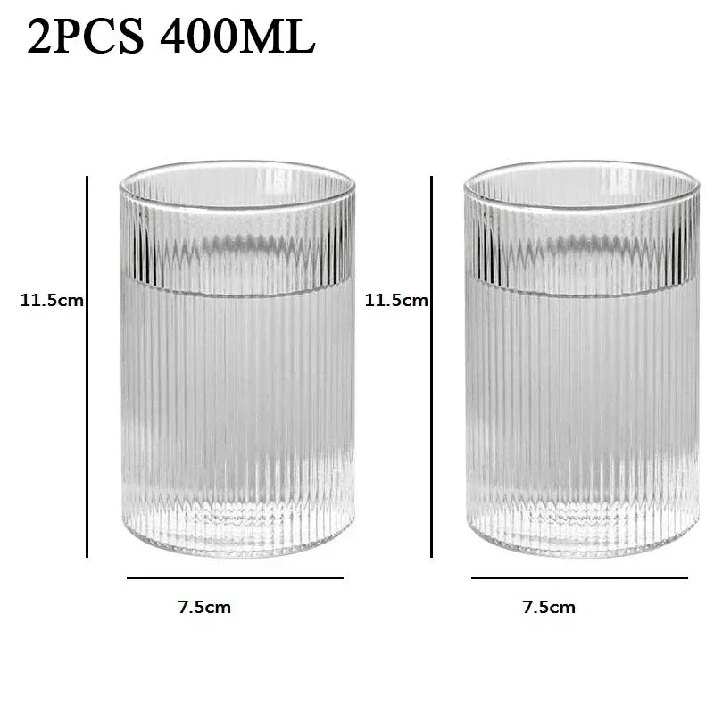 Japanese Striped Glass Tumblers