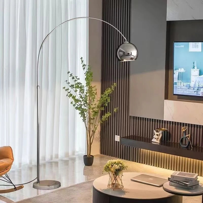 Adjustable Silver Floor Lamp
