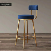 Velvet Backrest Bar Stool