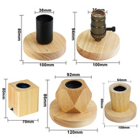 Vintage Wood Lamp Holder