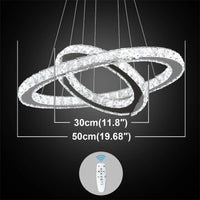Dimmable Crystal Ring Chandelier
