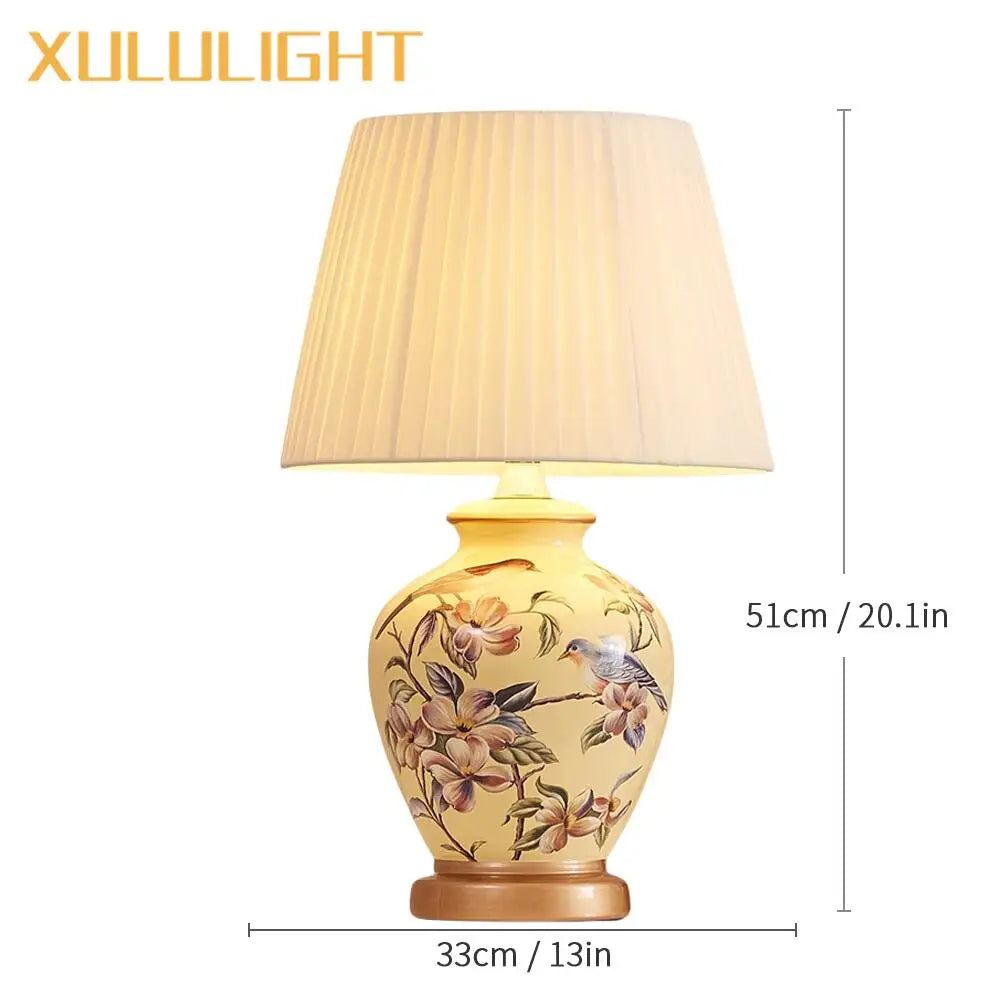 Painted Ceramic Desk Lamp