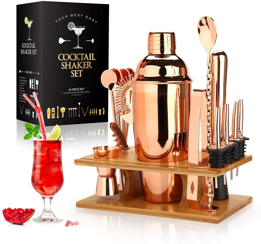 16-Piece Stainless Bartender Kit