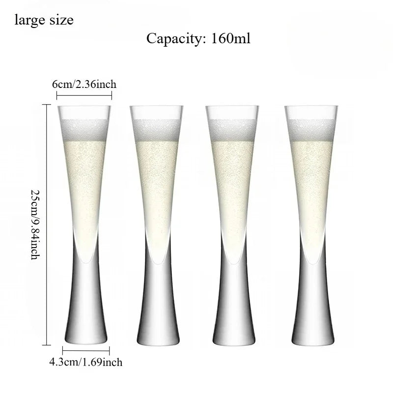 Glitter Champagne Flute Glasses