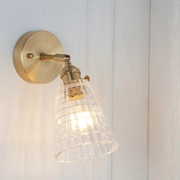 Japanese Brass Glass Sconce