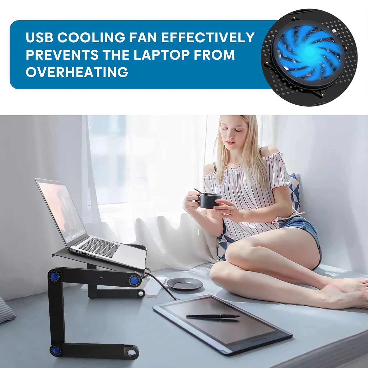 Aluminum Cooling Laptop Desk