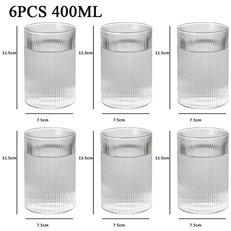 Japanese Striped Glass Tumblers
