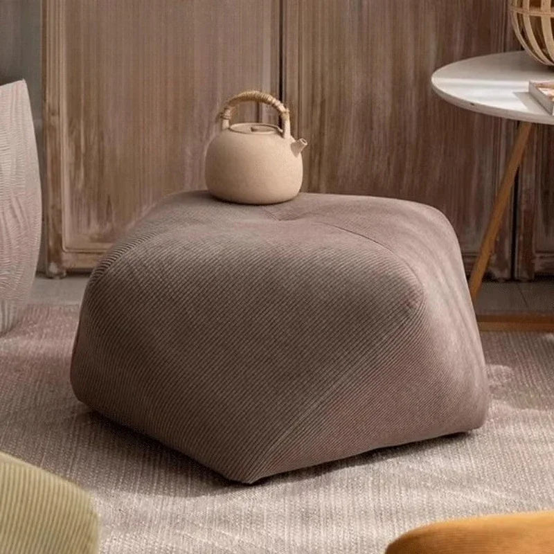 Modern Leather Ottoman Stool