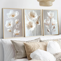 Beige Peony Canvas Prints