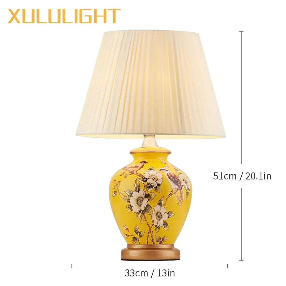 Painted Ceramic Desk Lamp