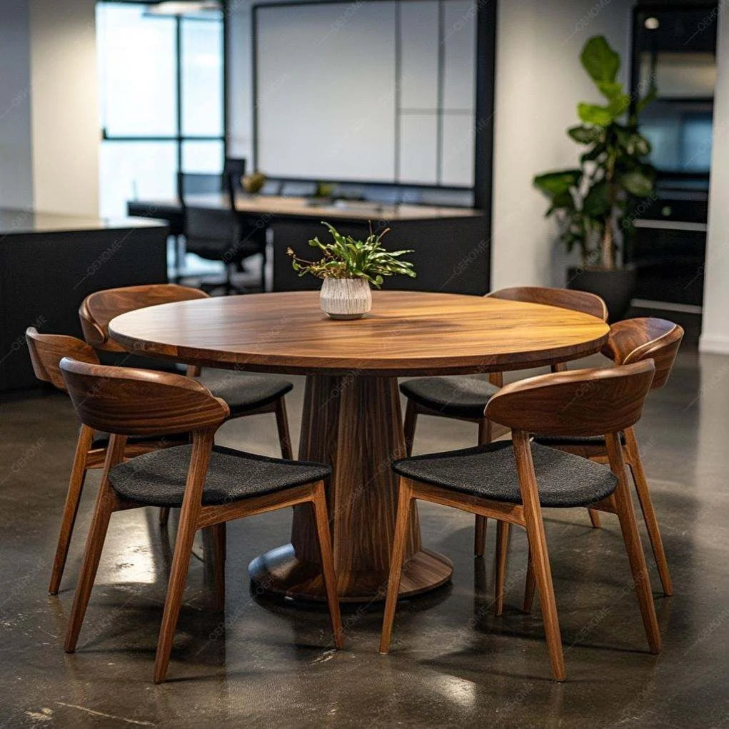 Round Wood Dining Set