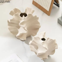 Sculptural Wrinkle Ceramic Vase