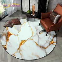 Marble Pattern Round Rug