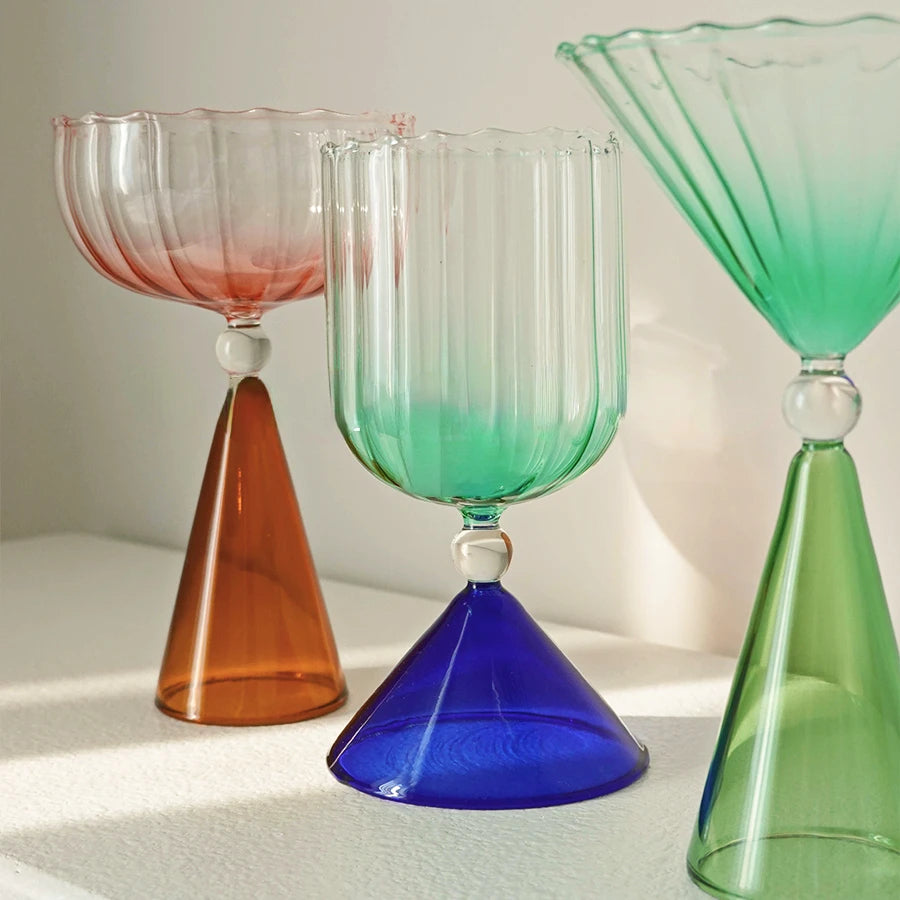 Colored Champagne Cocktail Coupe