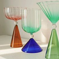 Colored Champagne Cocktail Coupe