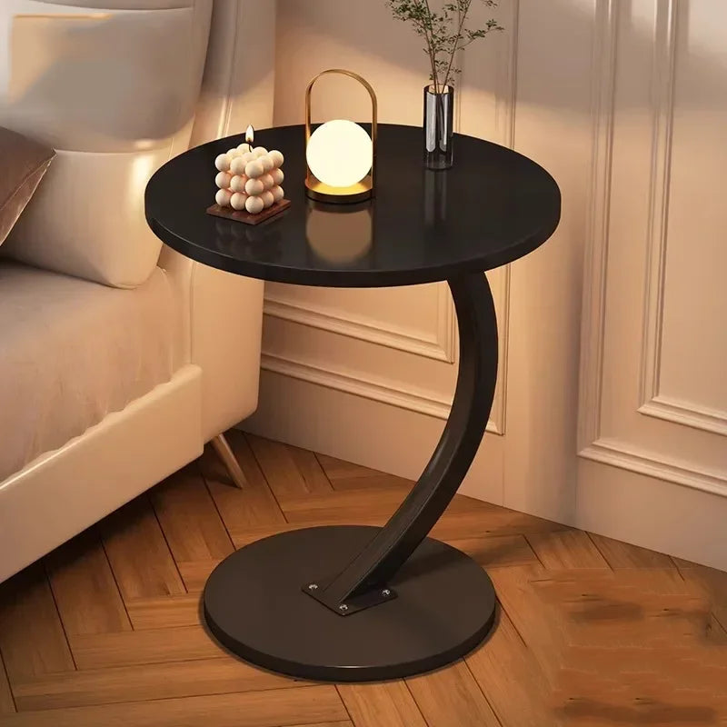 Round Space-Saving Coffee Table