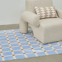 Minimalist Plaid Plush Rug