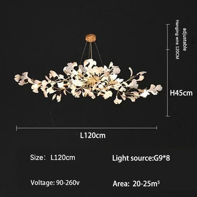 Ginkgo Ceramic LED Chandelier
