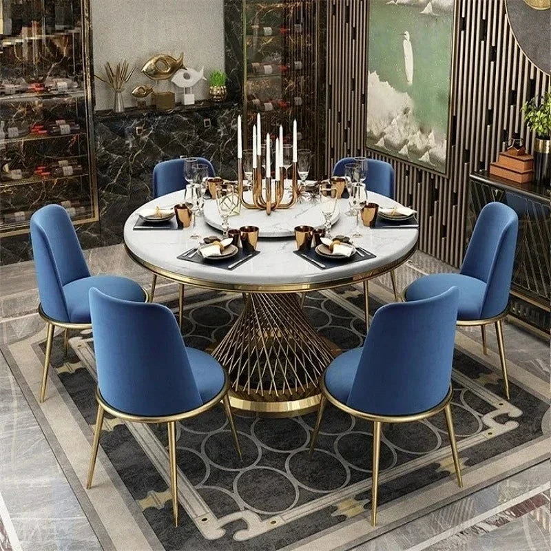 Marble Gold Dining Set