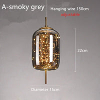 Amber Glass Bedside Pendant