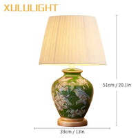 Painted Ceramic Desk Lamp