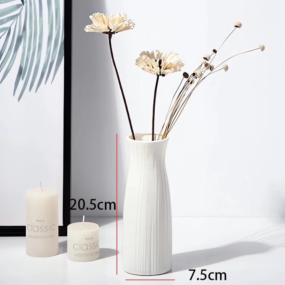 Striped Ceramic Style Vase