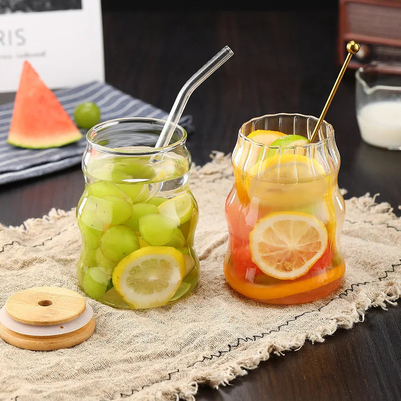 Bamboo Lid Glass Tumblers
