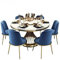 Marble Gold Dining Set